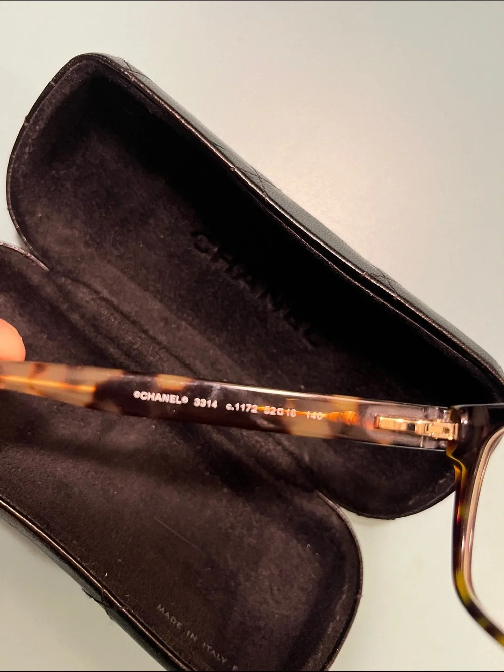 Chanel Made in Italy 3314 Eyeglasses color:1172 Havana/tortoise- great condition